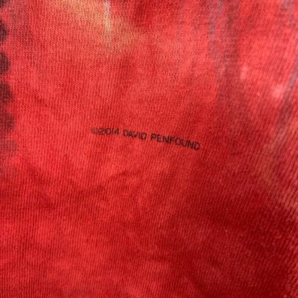 The Mountain Skull Rocker Red Tie Dye T-Shirt. - Picture 5 of 6
